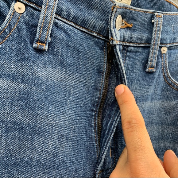 Madewell The Perfect Vintage Straight Jeans Blue Cropped Women's Petite Size 31P - Picture 10 of 16